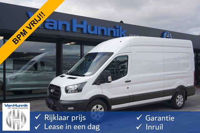 Ford TRANSIT 350L 130PK L3H3 BPM VRIJ!! Navi, 360° Camera, Adap. Cruise, 270° Deur!! NR. A110