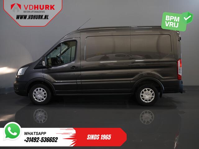 Ford TRANSIT 350 2.0 TDCI 170 pk Aut. L2H2 BPM VRIJ! Carplay/ Navi/ Camera/ Inrichting/ Trekhaak/ PDC/ Cruise/ Airco