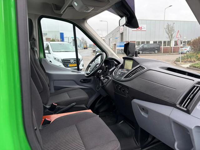 Ford TRANSIT 130pk airco open laadbak met hiab t-clx 013 kraan 2x steunpoot achter