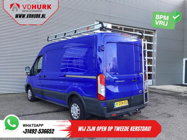 Ford TRANSIT 2.0 TDCI 130 pk L2H2 Trend NL Auto/ 2xSchuifdeur/ Imperaal + Ladder/ Inrichting/ Cruise/ Camera/ Trekhaak/ PDC/ Airco