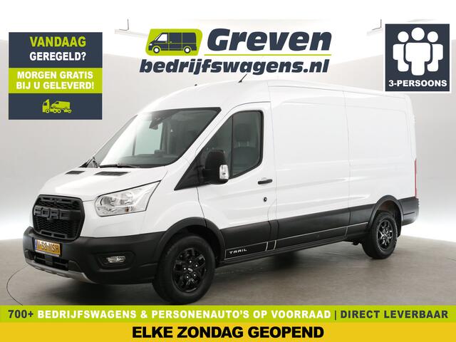 Ford TRANSIT 350 2.0 TDCI Trail 170PK L3H2 | Airco | Adap. Cruise | 3-Zits | Camera | Carplay | Trekh. | Stoelverw.