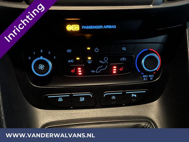 Ford TRANSIT CONNECT 1.5 EcoBlue 100pk L2H1 Inrichting Euro6 Airco | Camera | Navigatie | Android Auto | Cruisecontrol Trekhaak, Parkeersensoren, Stoelverwarming, Verwarmde voorruit