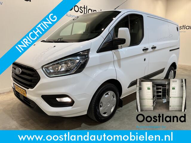 Ford TRANSIT CUSTOM 300 2.0 TDCI L1H1 Trend 130 PK / Servicebus / Bott Inrichting / Euro 6 / Schuifdeur L + R / Airco / CarPlay / Klep / PDC / Navigatie / 3-Zits