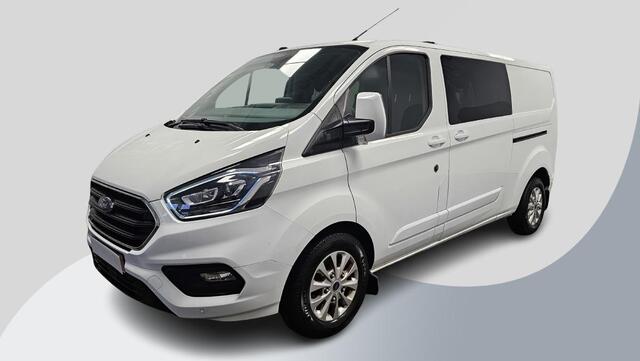 Ford TRANSIT CUSTOM 340 2.0 TDCI L2H1 Limted | 170pk Automaat | Dubbele Cabine | DC | Dubbele Schuifdeur incl. privacy glass | Standkachel | Stoelverwarming | Xenon Koplampen | Trekhaak | Camera