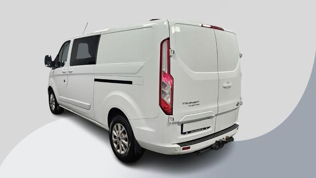 Ford TRANSIT CUSTOM 340 2.0 TDCI L2H1 Limted | 170pk Automaat | Dubbele Cabine | DC | Dubbele Schuifdeur incl. privacy glass | Standkachel | Stoelverwarming | Xenon Koplampen | Trekhaak | Camera