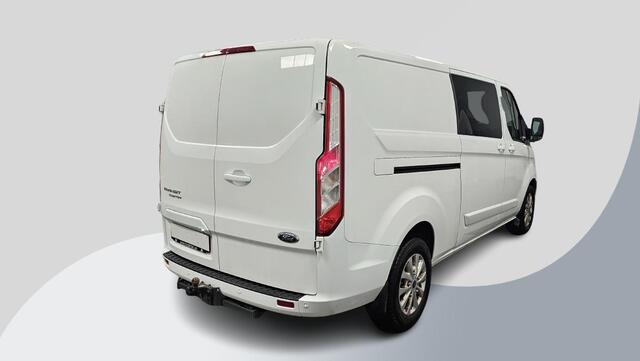 Ford TRANSIT CUSTOM 340 2.0 TDCI L2H1 Limted | 170pk Automaat | Dubbele Cabine | DC | Dubbele Schuifdeur incl. privacy glass | Standkachel | Stoelverwarming | Xenon Koplampen | Trekhaak | Camera