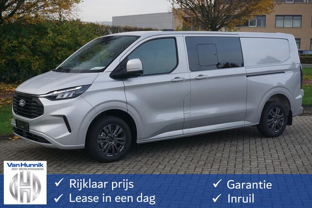 Ford TRANSIT CUSTOM 320L 170PK DC Limited AUT MY2024 Navi, ACC, Trekhaak, 360° Cam, 17" LM, 2x Schuifdeur!! NR. 581