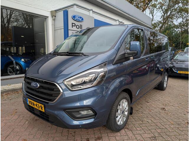Ford TRANSIT CUSTOM 2.0 TDCi 170pk Automaat L2 Limited Dub Cab FULL-OPTIONS Dub Schuifdeur Leer Adap Cruise B-Xenon Trekhaak