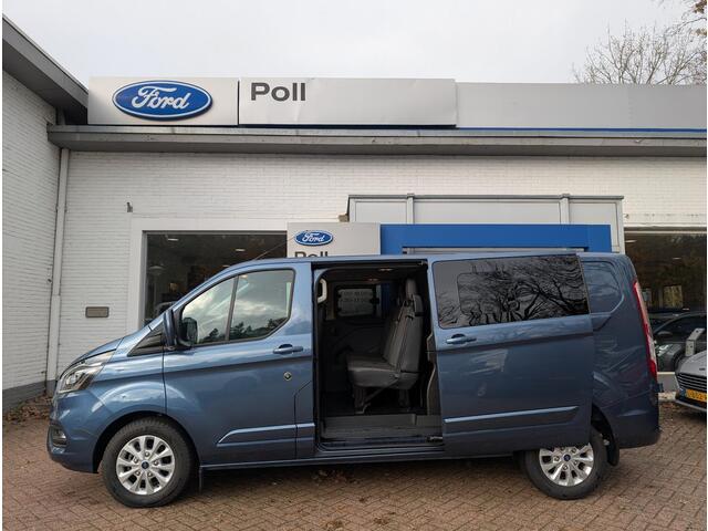 Ford TRANSIT CUSTOM 2.0 TDCi 170pk Automaat L2 Limited Dub Cab FULL-OPTIONS Dub Schuifdeur Leer Adap Cruise B-Xenon Trekhaak