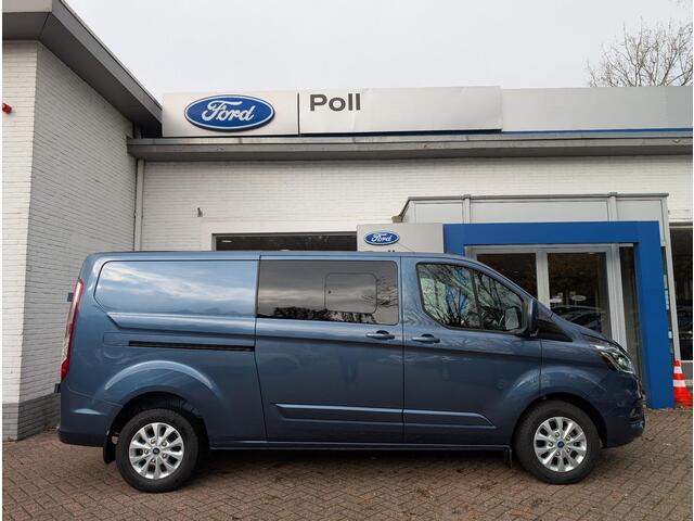 Ford TRANSIT CUSTOM 2.0 TDCi 170pk Automaat L2 Limited Dub Cab FULL-OPTIONS Dub Schuifdeur Leer Adap Cruise B-Xenon Trekhaak