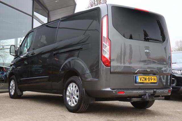 Ford TRANSIT CUSTOM 2.0 TDCI 130 PK AUT. L2H1 DUBBEL CABINE LIMITED | 2 SCHUIFDEUREN | TREKHAAK | CAMERA | STOELVERW. |