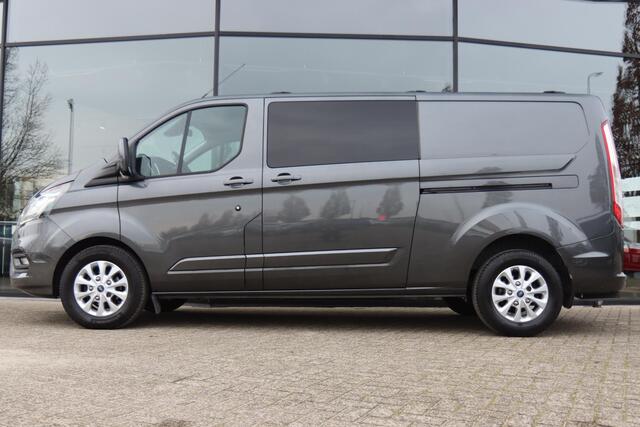 Ford TRANSIT CUSTOM 2.0 TDCI 130 PK AUT. L2H1 DUBBEL CABINE LIMITED | 2 SCHUIFDEUREN | TREKHAAK | CAMERA | STOELVERW. |