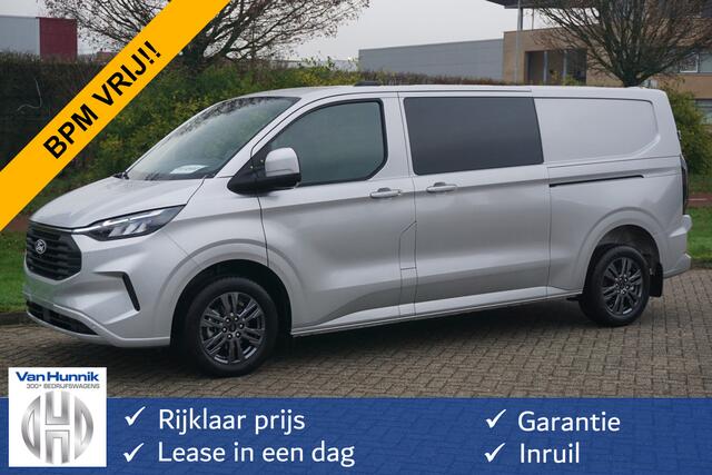 Ford TRANSIT CUSTOM 300L 170PK DC Limited AUT BPM VRIJ!! Navi, ACC, Trekhaak, 360° Cam, 17" LM, Elec. Schuifdeur!! NR. 720