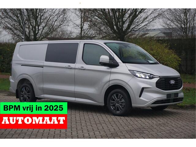Ford TRANSIT CUSTOM 320L 2.0 TDCI 170PK L2H1 Limited DC Automaat Trekhaak Schuifdeur links en rechts | Airco | Adap.Cruise | Navi | Camera