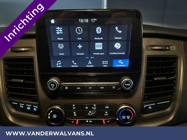 Ford TRANSIT CUSTOM 2.0 TDCI 131pk L1H1 inrichting Euro6 Airco | Camera | LED | Apple Carplay | Cruisecontrol Parkeersensoren, Bijrijdersbank, 2500kg trekvermogen, stoelverwarming, verwarmde voorruit