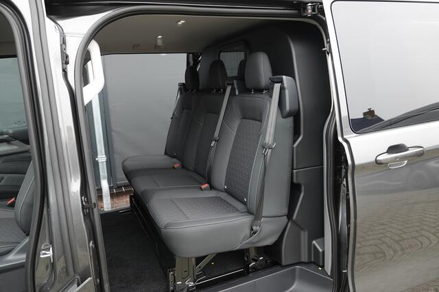 Ford TRANSIT CUSTOM L2H1 DC 170Pk Aut. | Dubbel Cabine | Limited | 360° Camera | 2xSchuifdeur | Spoilerpack | 19'' | Magnetic Grey