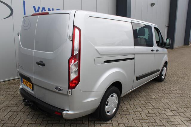 Ford TRANSIT CUSTOM 300 2.0 105 pk TDCI L2H1 Trend DC 6 zits parkeersensoren voor + achter - Bluetooth - Trekhaak - Cruise Control - Airco