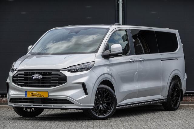 Ford TRANSIT CUSTOM L2H1 Dubbel Cabine 2.0Tdci 170Pk Aut. | Limited | 360° Camera | 2xSchuifdeur | Trekhaak | Spoilerpack | 19'' | Moondust Zilver