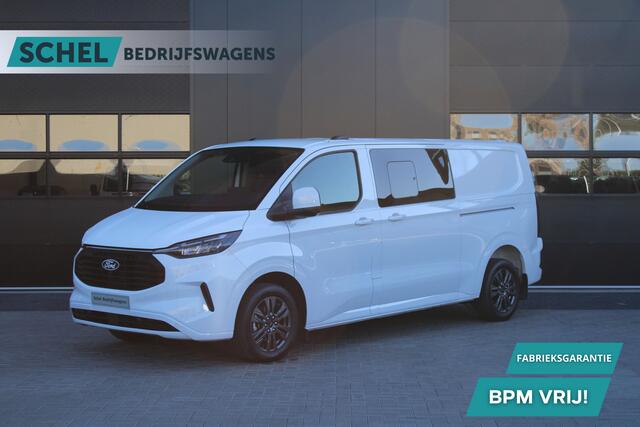 Ford TRANSIT CUSTOM 320 2.0 TDCI L2H1 Limited DC 170pk - Adaptive Cruise - Navi - 2x Schuifdeur - Verwarmd stuur - 70l tank - 17" LM velgen - Rijklaar