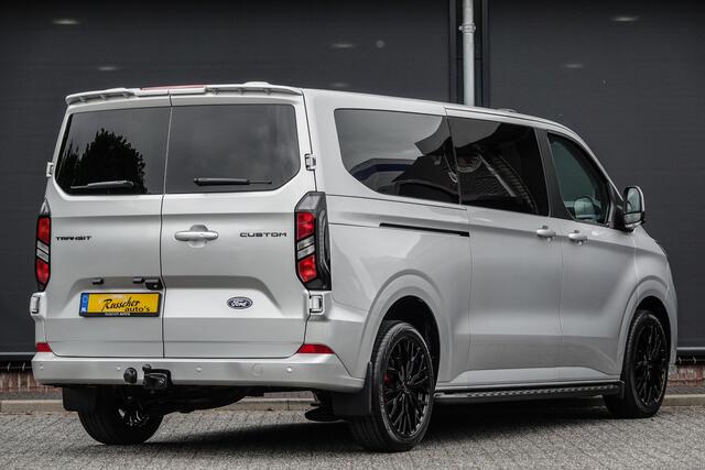 Ford TRANSIT CUSTOM L2H1 Dubbel Cabine 170Pk Aut. | Raptor Edition | Rode remzadels | 20'' Moondust Zilver