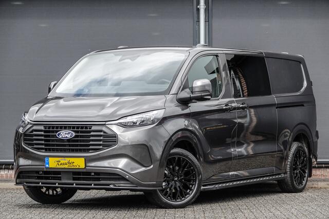 Ford TRANSIT CUSTOM L2H1 Dubbel Cabine 2.5PHEV 233Pk Aut. | Limited | Plug In Hybrid | 360° Camera | 2xSchuifdeur | Spoilerpack | 19'' | Magnetic Grey