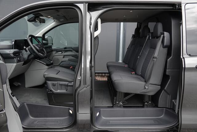 Ford TRANSIT CUSTOM L2H1 Dubbel Cabine 2.5PHEV 233Pk Aut. | Limited | Plug In Hybrid | 360° Camera | 2xSchuifdeur | Spoilerpack | 19'' | Magnetic Grey