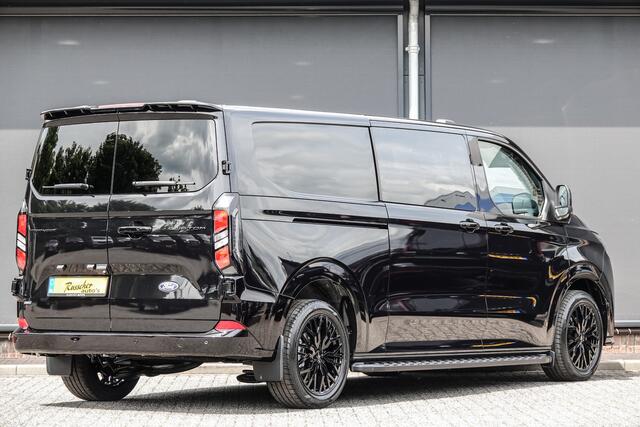 Ford TRANSIT CUSTOM L2H1 Dubbel Cabine 2.5PHEV 233Pk Aut. | Limited | Plug In Hybrid | 360° Camera | 2xSchuifdeur | Spoilerpack | 19'' | Agate Black