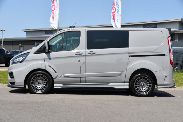 Ford TRANSIT CUSTOM 320 2.0 TDCI L1H1 MS-RT DC Adaptieve Cruise, Camera, Carplay, LED, Leder, Carbon, 170PK, Automaat, Stoelverwarming, Uniek!