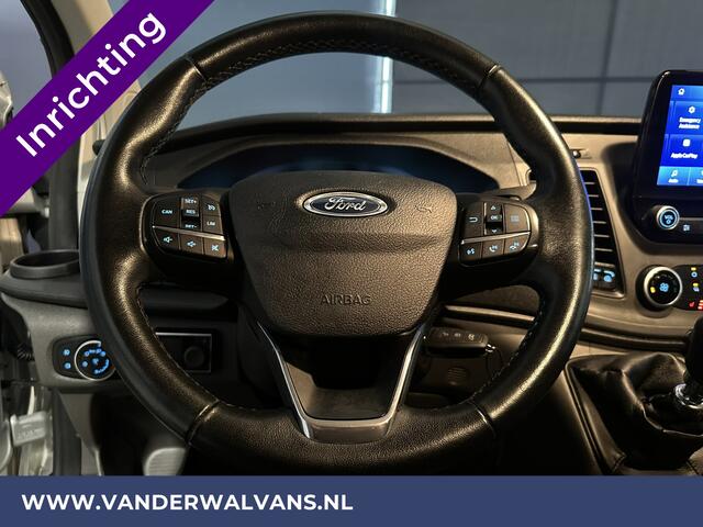 Ford TRANSIT CUSTOM 2.0 TDCI 131pk L1H1 Inrichting Euro6 Airco | Camera | Navigatie | LED | Apple Carplay Cruisecontrol, Stoelverwarming, Verwarmde voorruit, Parkeersensoren, Bijrijdersbank