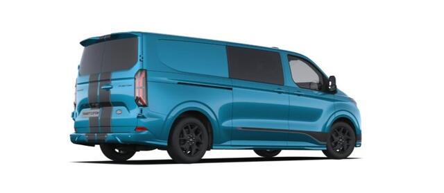 Ford TRANSIT CUSTOM 320 2.5 PHEV L2H1 Sport DC 233pk | Dubbele zijschuifdeur | Inklapbare trekhaak | 19 inch lichtmetalen Sport velgen (mat zwart) | Verwarmbaar stuurwiel | Navigatie systeem