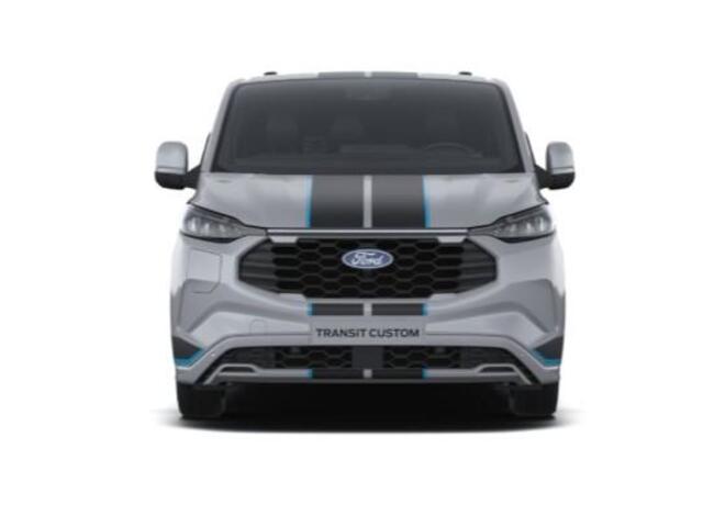 Ford TRANSIT CUSTOM 320 2.5 PHEV L2H1 Sport DC 233pk | Dubbele zijschuifdeur | Inklapbare trekhaak | 19 inch lichtmetalen Sport velgen (mat zwart) | Verwarmbaar stuurwiel | Navigatie systeem