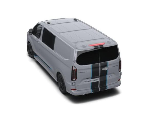 Ford TRANSIT CUSTOM 320 2.5 PHEV L2H1 Sport DC 233pk | Dubbele zijschuifdeur | Inklapbare trekhaak | 19 inch lichtmetalen Sport velgen (mat zwart) | Verwarmbaar stuurwiel | Navigatie systeem