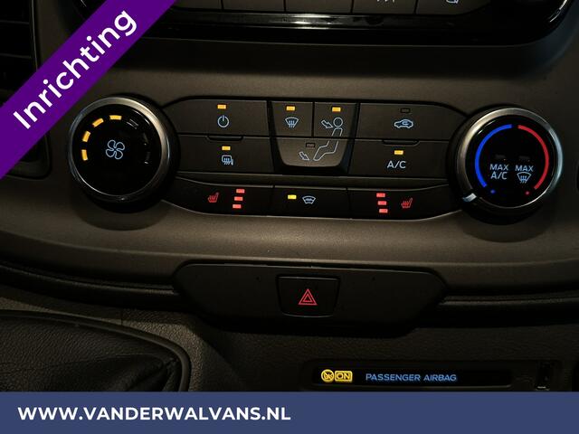 Ford TRANSIT CUSTOM 2.0 TDCI 131pk L1H1 Inrichting Euro6 Airco | Navigatie | Android Auto | LED Cruisecontrol, Stoelverwarming, Verwarmde voorruit, Parkeersensoren, Bijrijdersbank