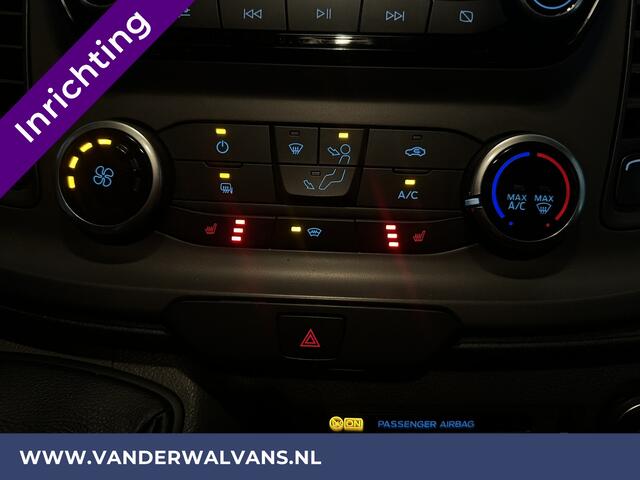 Ford TRANSIT CUSTOM 2.0 TDCI L2H1 Euro6 Airco | Camera | Cruise | Navigatie | Stoelverwarming Inrichting, Parkeersensoren V+A, LED, Bijrijdersbank, Bluetooth-telefonie