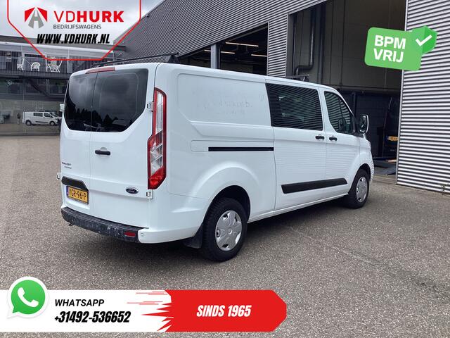 Ford TRANSIT CUSTOM 2.0 TDCI L2 Trend DC Dubbel Cabine BPM VRIJ! Stoelverw./ Carplay/ 2.7t Trekverm./ Navi/ PDC/ Cruise