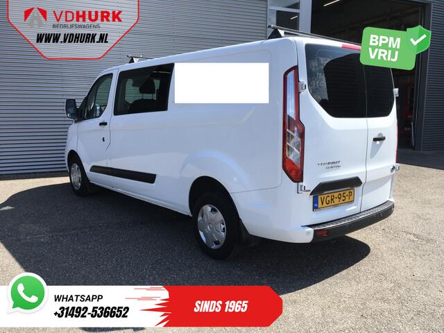 Ford TRANSIT CUSTOM 2.0 TDCI L2 Trend DC Dubbel Cabine BPM VRIJ! Stoelverw./ Carplay/ 2.7t Trekverm./ Navi/ PDC/ Cruise