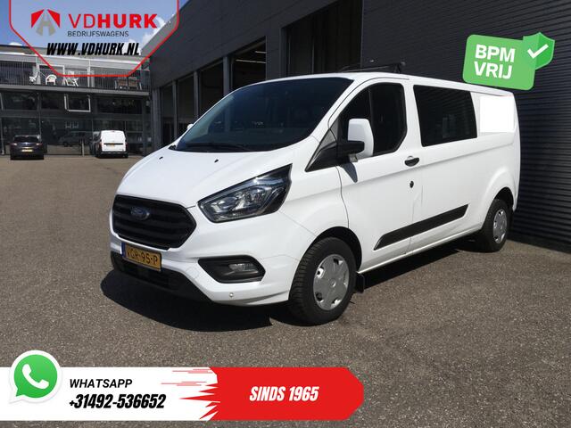 Ford TRANSIT CUSTOM 2.0 TDCI L2 Trend DC Dubbel Cabine BPM VRIJ! Stoelverw./ Carplay/ 2.7t Trekverm./ Navi/ PDC/ Cruise