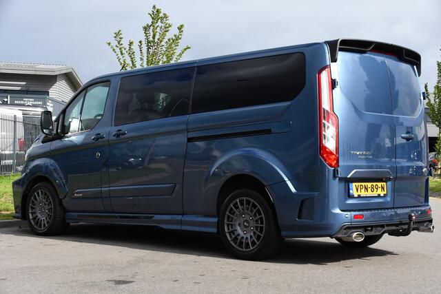 Ford TRANSIT CUSTOM 320 2.0 TDCI L2H1 MS-RT DC Full Options! Adaptieve Cruise, Camera, Carplay, 185PK, Xenon, Automaat, Leder, Stoelverwarming, Trekhaak, Uniek!