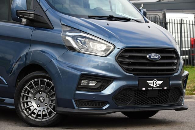 Ford TRANSIT CUSTOM 320 2.0 TDCI L2H1 MS-RT DC Full Options! Adaptieve Cruise, Camera, Carplay, 185PK, Xenon, Automaat, Leder, Stoelverwarming, Trekhaak, Uniek!