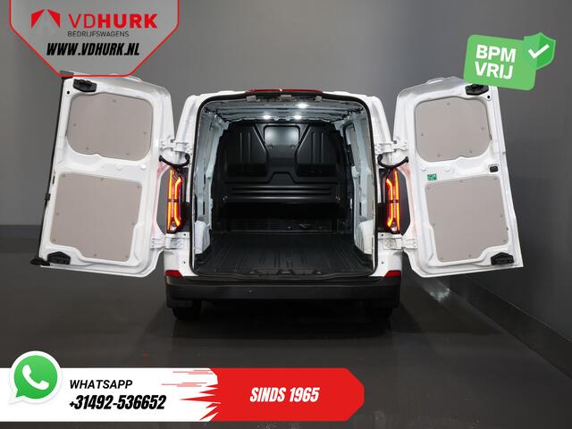 Ford TRANSIT CUSTOM E-Transit 320 L2 65 kWh 330 km WLTP 2.3t Trekverm./ Snellader/ LED/ Standkachel/ Stoelverw./ Stuur.Verw./ Voorruit.Verw./ Carplay/ Camera/ Climate/ PDC/ Cruise