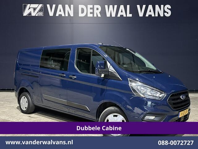 Ford TRANSIT CUSTOM 2.0 TDCI 131pk L2H1 Dubbele Cabine Euro6 Airco | 2x zijdeur | Navigatie Apple Carplay, Android Auto, LED, Cruisecontrol, Parkeersensoren, Stoelverwarming, 5-Zits