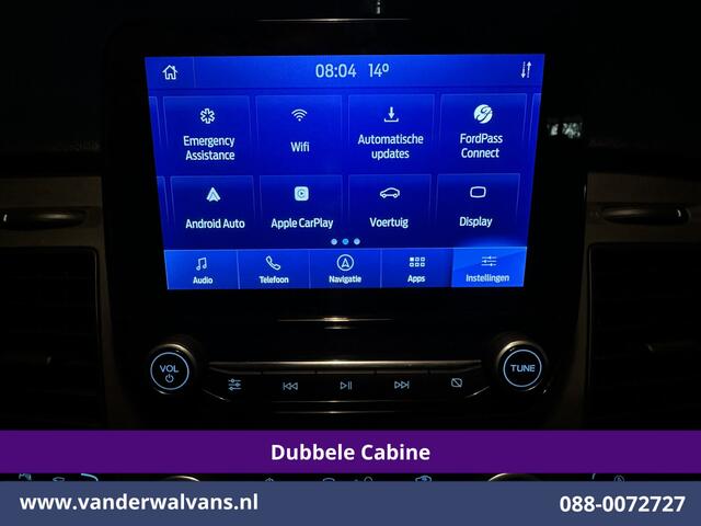 Ford TRANSIT CUSTOM 2.0 TDCI 131pk L2H1 Dubbele Cabine Euro6 Airco | 2x zijdeur | Navigatie Apple Carplay, Android Auto, LED, Cruisecontrol, Parkeersensoren, Stoelverwarming, 5-Zits