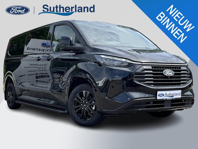 Ford TRANSIT CUSTOM 320 2.5 PHEV L2H1 Black Platinum DC Prijs is excl. BTW EN BPM | Ford Voorraad | SCI | Dubbele cabine Snoeks leder | Full led | Dubbele zij-schuifdeur | Direct uit voorraad leverbaar! | Full options