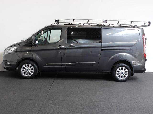 Ford TRANSIT CUSTOM L2H1 Limited Dubbele Cabine Automaat Navigatie Airco 2 Schuifdeuren Trekhaak Parkeersensoren Carplay Imperiaal