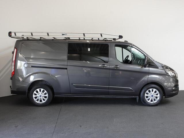 Ford TRANSIT CUSTOM L2H1 Limited Dubbele Cabine Automaat Navigatie Airco 2 Schuifdeuren Trekhaak Parkeersensoren Carplay Imperiaal