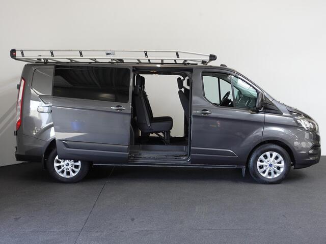 Ford TRANSIT CUSTOM L2H1 Limited Dubbele Cabine Automaat Navigatie Airco 2 Schuifdeuren Trekhaak Parkeersensoren Carplay Imperiaal