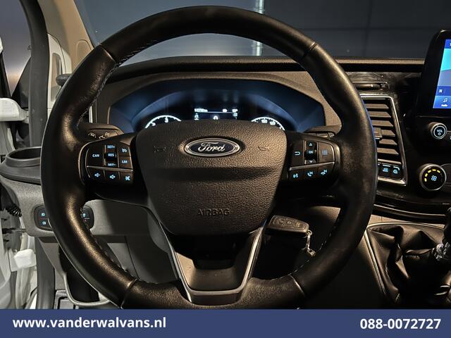 Ford TRANSIT CUSTOM 2.0 TDCI 170pk L2H1 Euro6 Airco | 2x zijdeur | Camera | Navigatie | Apple Carplay | LED | 2800kg Trekhaak Cruisecontrol, Stoelverwarming, Verwarmde voorruit, Parkeersensoren, Bijrijdersbank