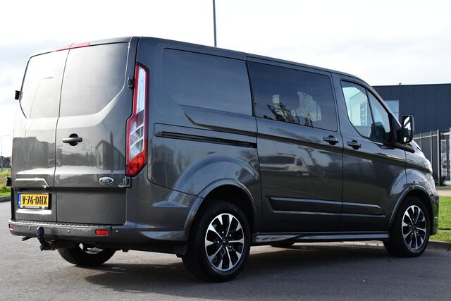 Ford TRANSIT CUSTOM 2.0 TDCI L1H1 Sport DC Camera, Cruise, Carplay, 170pk, Automaat, Leder, Trekhaak, Stoelverwarming, NAVI, Uniek!