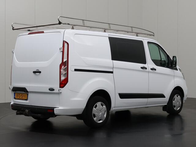 Ford TRANSIT CUSTOM 2.0TDCI Imperiaal | Trekhaak | Achterdeuren | Kastinrichting | Camera | Airco | Cruise | 3-Persoons