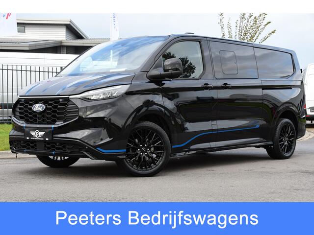 Ford TRANSIT CUSTOM 320 2.0 TDCI L2H1 Sport DC Black Edition Virtual, Adaptieve Cruise, Carplay, LED, 2 x Schuifdeur, 170pk, Stoelverwarming, Sensoren, BOM VOL!
